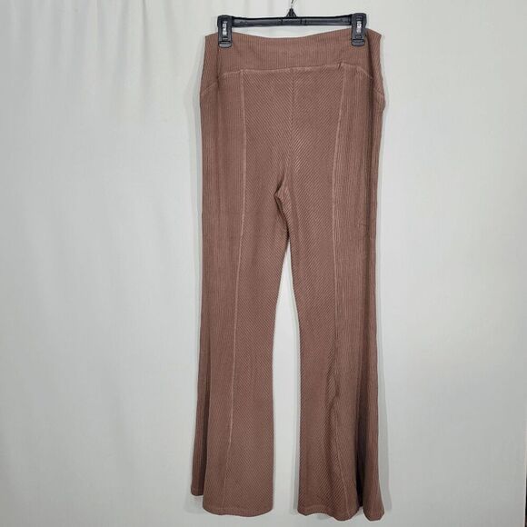 Area Stars Brown Ribbed Flare Pull On Pants Large - Picture 2 of 7